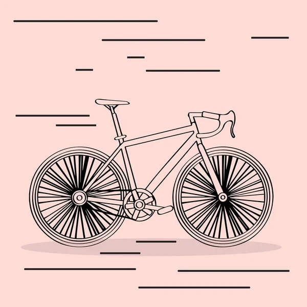 Isolated bicycle sketch — Stock Vector