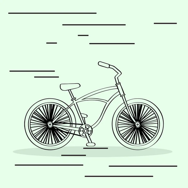 Esboço de bicicleta isolado —  Vetores de Stock