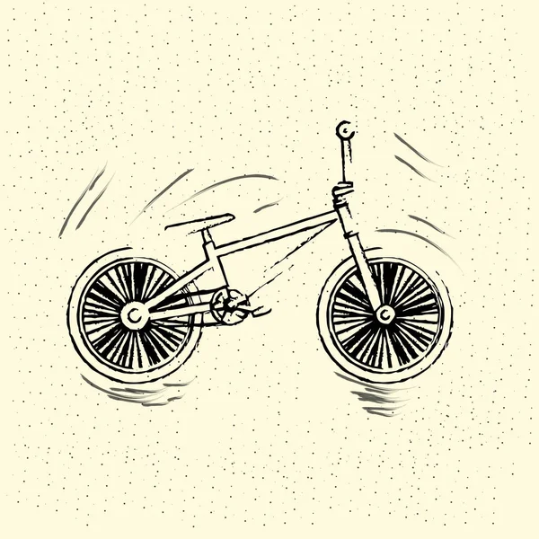 Isolerade cykel skiss — Stock vektor