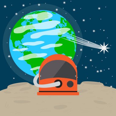 Ay'da astronot kaskı