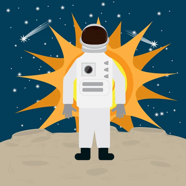 Astronaut på månen — Stock vektor