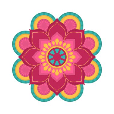 İzole edilmiş renkli mandala