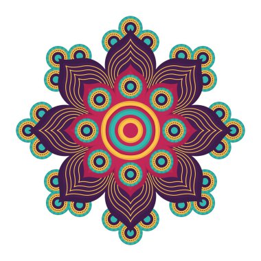 İzole edilmiş renkli mandala