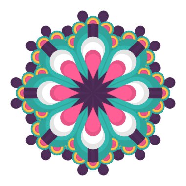 İzole edilmiş renkli mandala