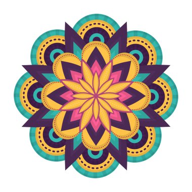 İzole edilmiş renkli mandala