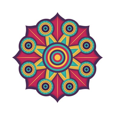 İzole edilmiş renkli mandala
