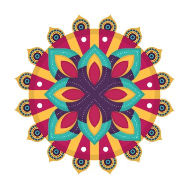 İzole edilmiş renkli mandala