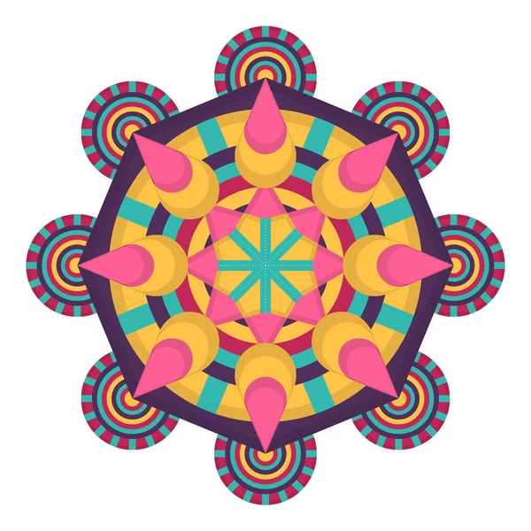 Mandala de color aislado — Archivo Imágenes Vectoriales