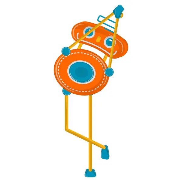 Šťastný robot hračka — Stockový vektor