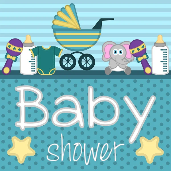 Baby shower kort — Stock vektor