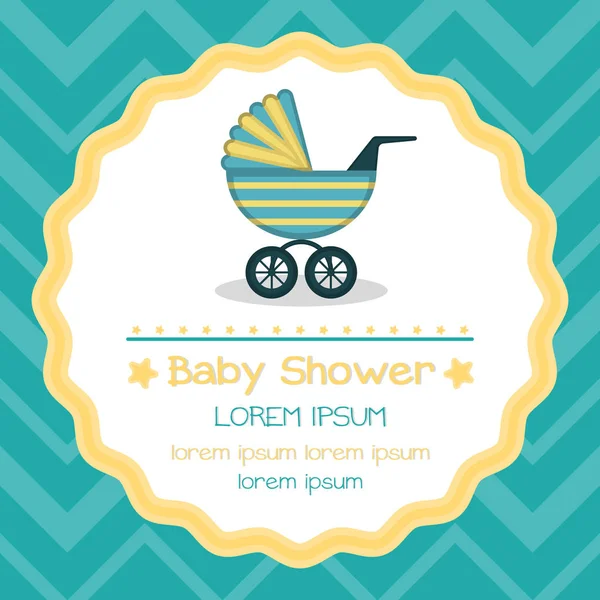 Baby shower kort — Stock vektor