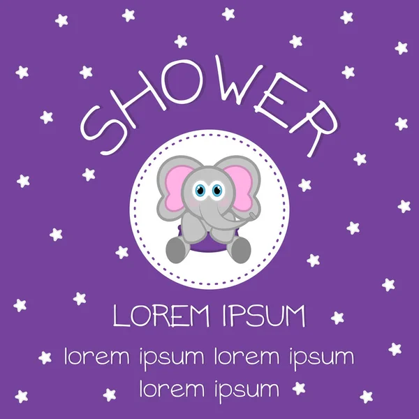 Baby shower kort — Stock vektor