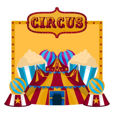 Topları ile sirk çadırgrubu