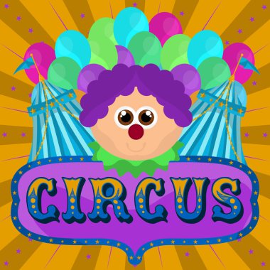 Sirk çadırları ile Palyaço avatar