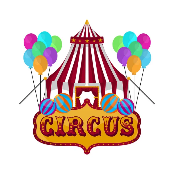 Isolated circus tent — Stock Vector