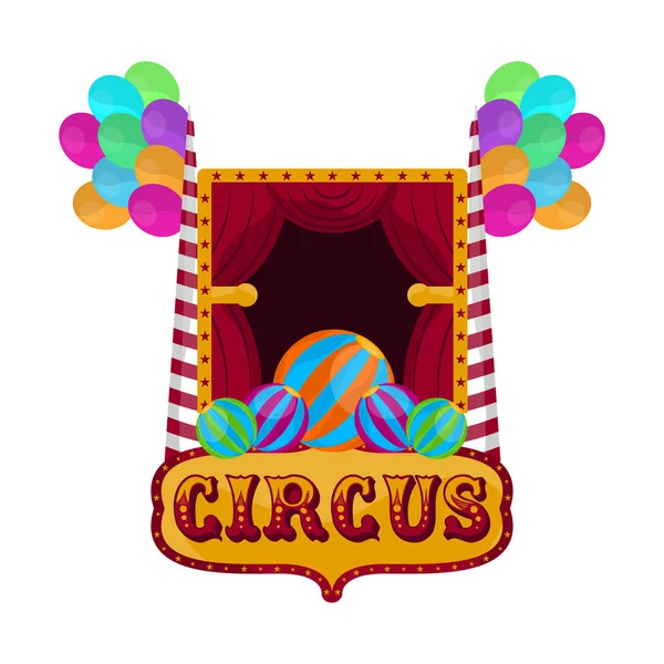 Isolerad cirkus teater — Stock vektor