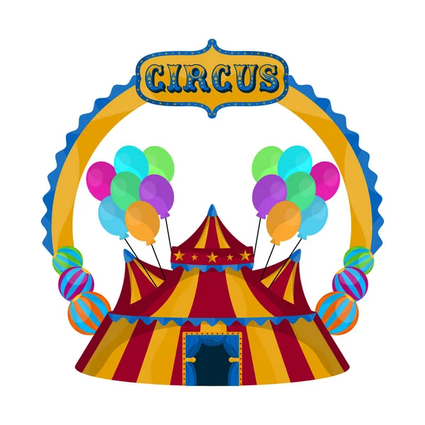 Isolated circus tent — Stock Vector