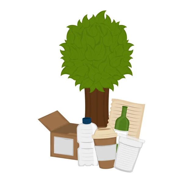 Illustration du concept de recyclage — Image vectorielle