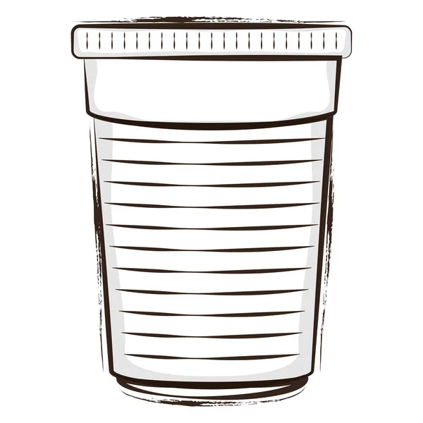 Bosquejo de un vaso de papel — Vector de stock