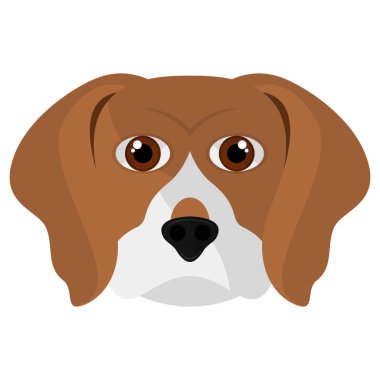 İzole sevimli beagle karikatür