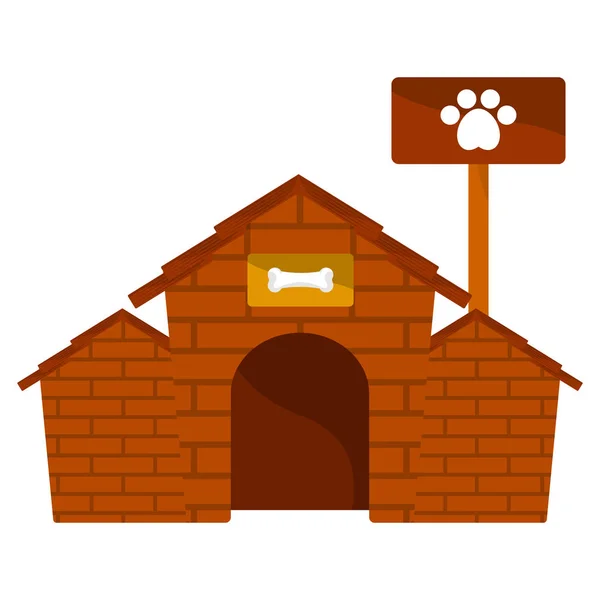 Isolated dog house — Stock Vector