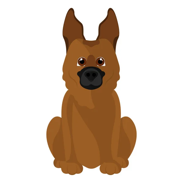 Aislado lindo perro de dibujos animados — Vector de stock