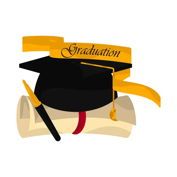 Graduation objects illustration — Stock Vector