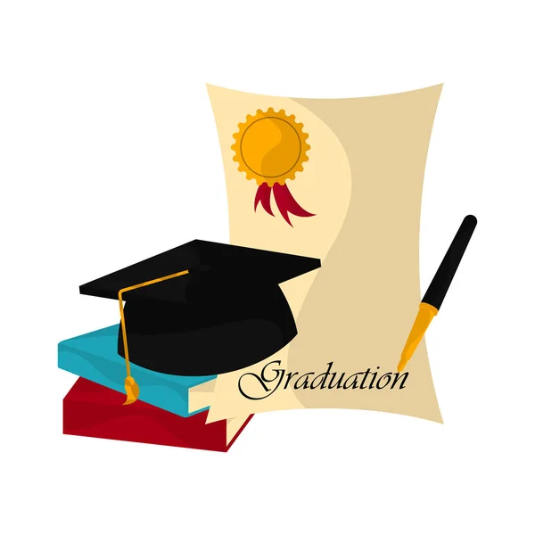 Graduation objects illustration — Stock Vector