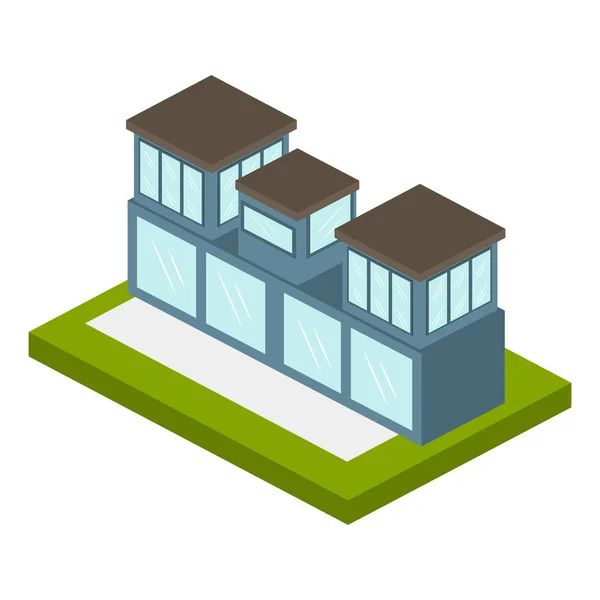Elkülönített 3D ház modern épület — Stock Vector