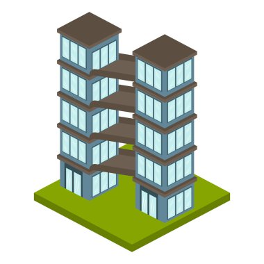 İzole 3d daire modern bina