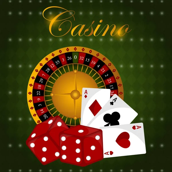 Illustrazione poster del casinò — Vettoriale Stock