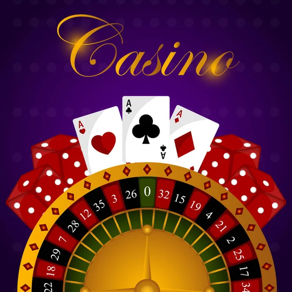 Casino poster illustration — Stock Vector