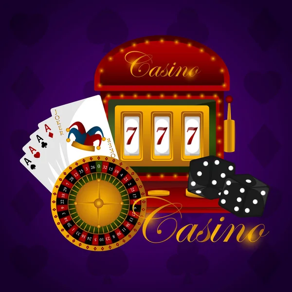 Casino-Plakatillustration — Stockvektor