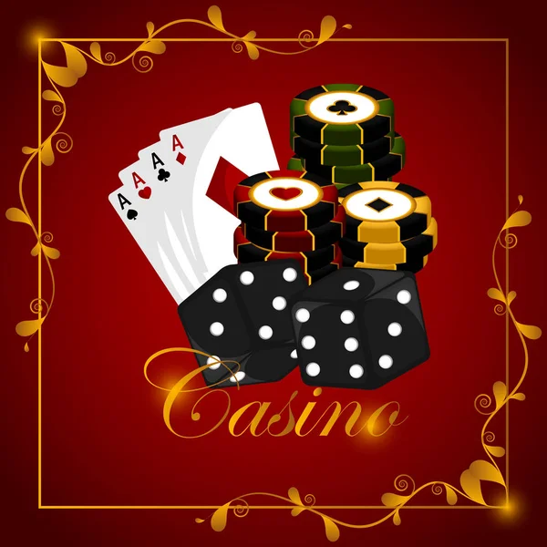 Afiche de Casino ilustración — Archivo Imágenes Vectoriales