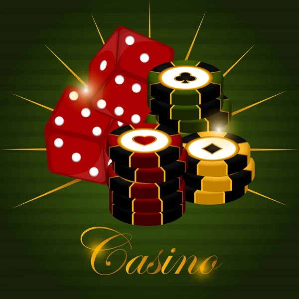 Casino poster illustration — Stock Vector