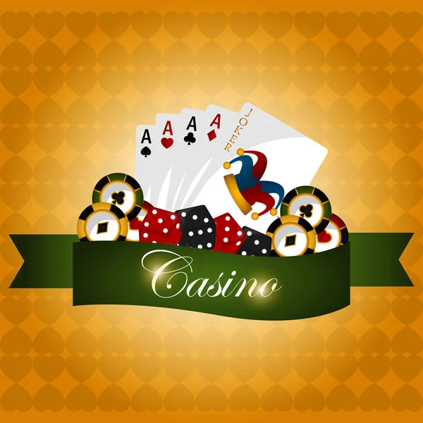 Casino poster illustratie — Stockvector