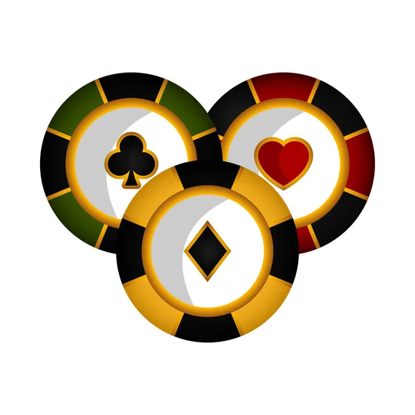 Fichas de póquer aisladas — Archivo Imágenes Vectoriales
