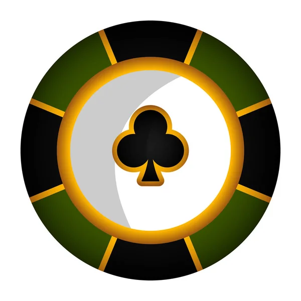 Geïsoleerde pokerfiche — Stockvector