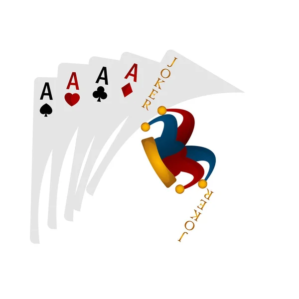 Image de cartes de poker — Image vectorielle