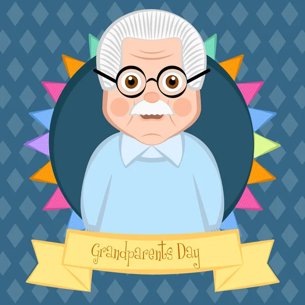 Grand-parents carte de jour — Image vectorielle