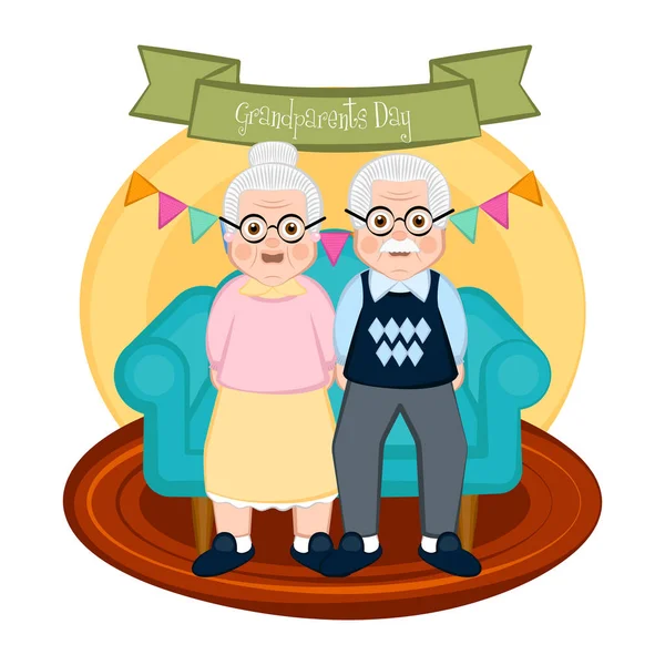 Grandparents day illustration — Stock Vector