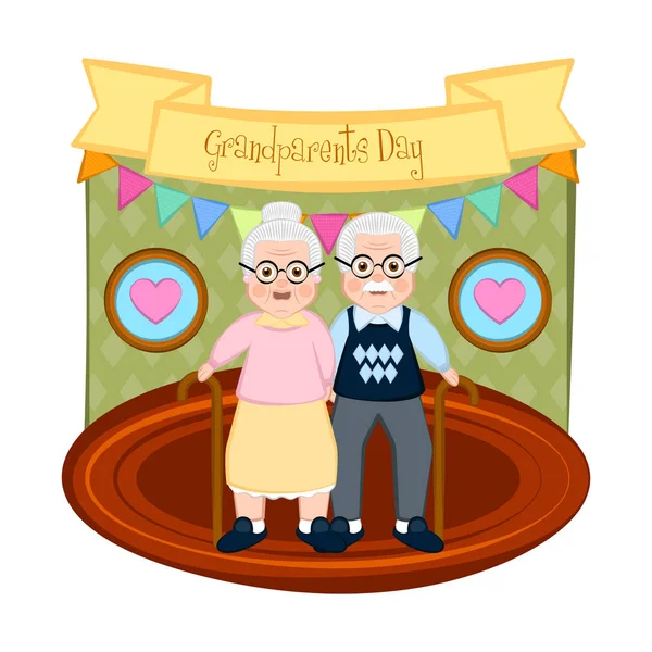 Grandparents day illustration — Stock Vector