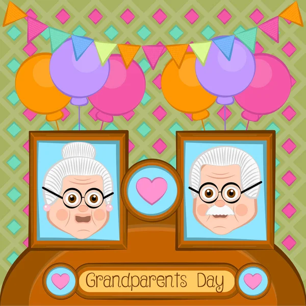 祖父母の日カード — ストックベクタ