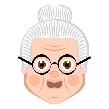 bir büyükanne karikatür avatar
