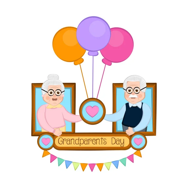 Illustration de fête des grands-parents — Image vectorielle