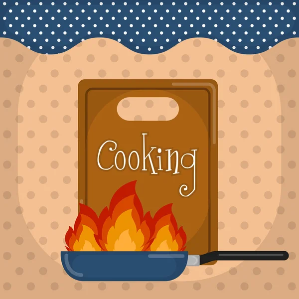 烹饪海报插图 — 图库矢量图片