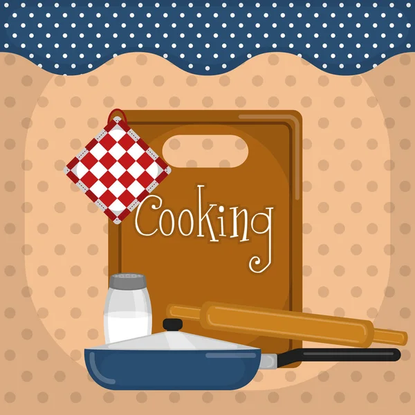 Cooking poster illustration — Stock Vector