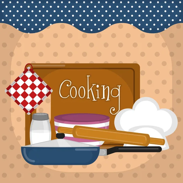 Cooking poster illustration — Stock Vector