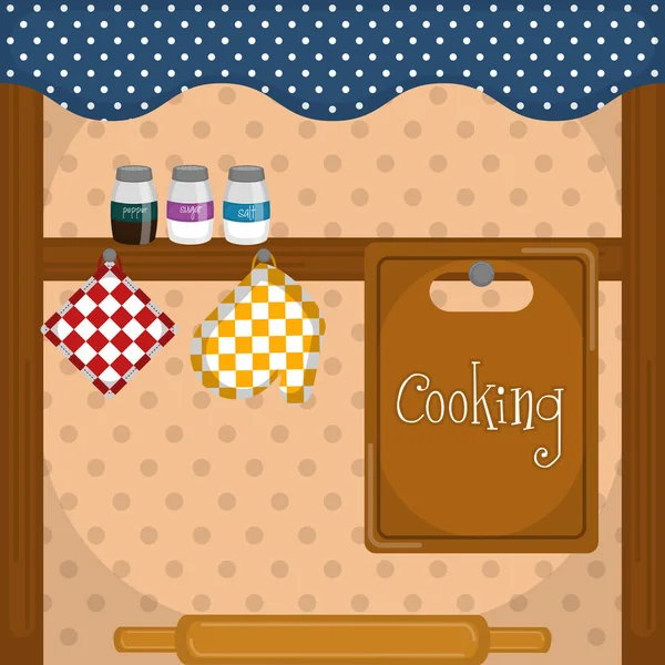 Illustration d'affiche de cuisine — Image vectorielle