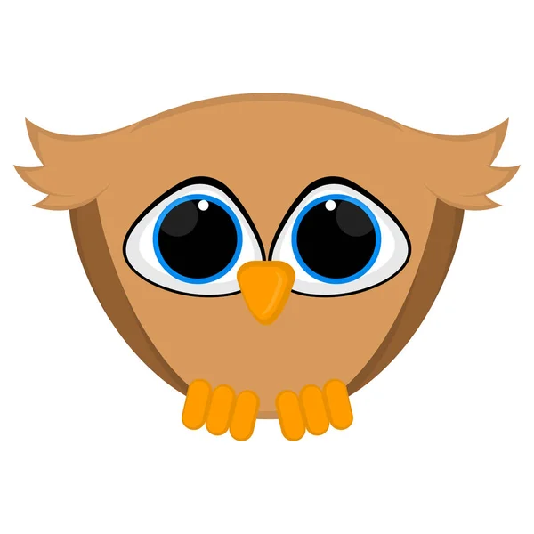 Mignon hibou dessin animé — Image vectorielle